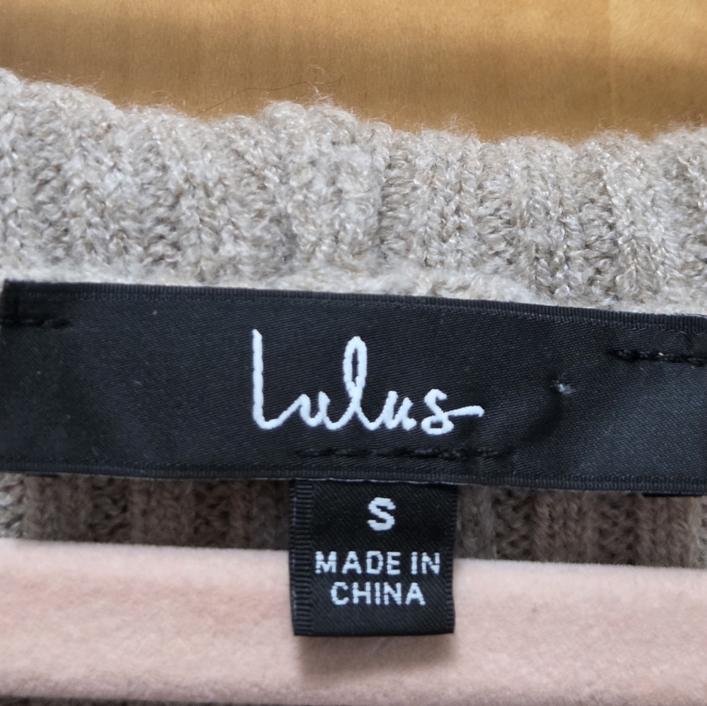 Lulus Snuggly Option Heather Taupe Hooded Mini Sweater Dress - Picture 8 of 9